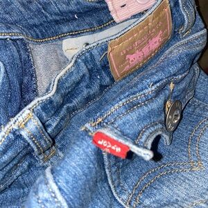 Levi's Girls' Bootcut Flare Jeans Size 14 Gems And Adjustable Rare And Very Cute